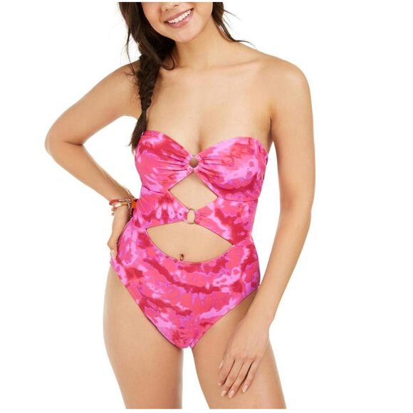Hula Honey Hana Tie-Dye Cut-Out One-Piece Swimsuit, S NWT - Picture 1 of 4